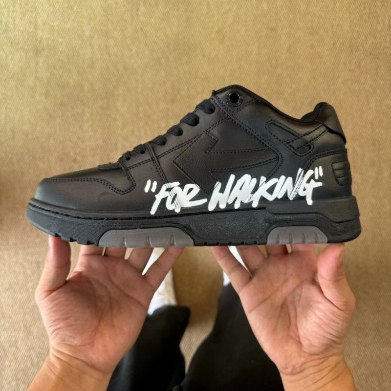 Off-White Out Of Office 'FOR WALKING' Low Top Sneakers Black