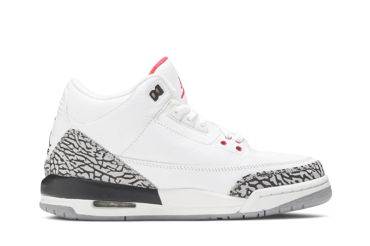 ( Grade School ) Air Jordan 3 Retro 2011 White Cement 398614-105