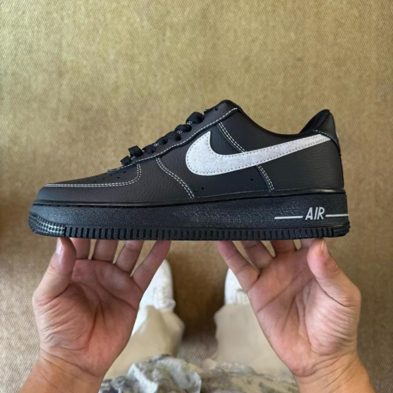 Nike Air Force 1 '07 LV8 "Contrast Stitch" Black/Grey Fog/White CT2302-002