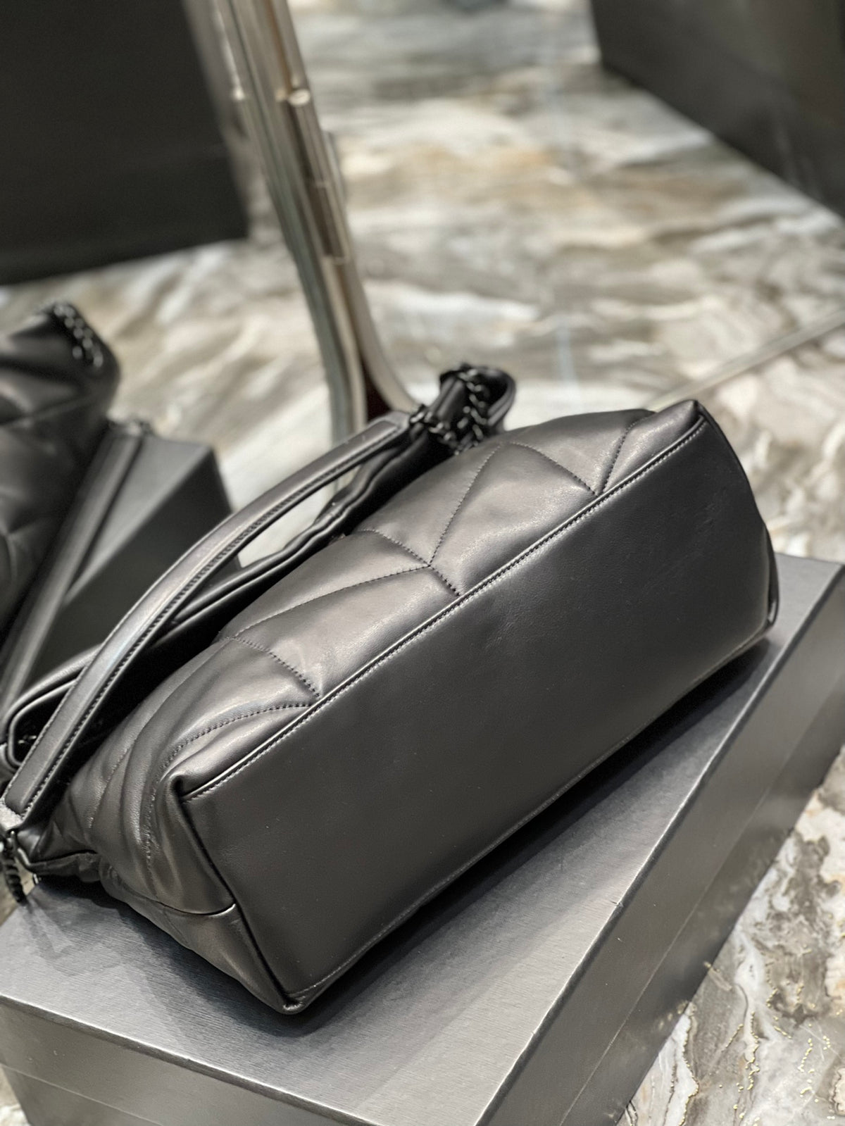 Saint Laurent Small Loulou Shoulder Bag in Quilted Leather - Black