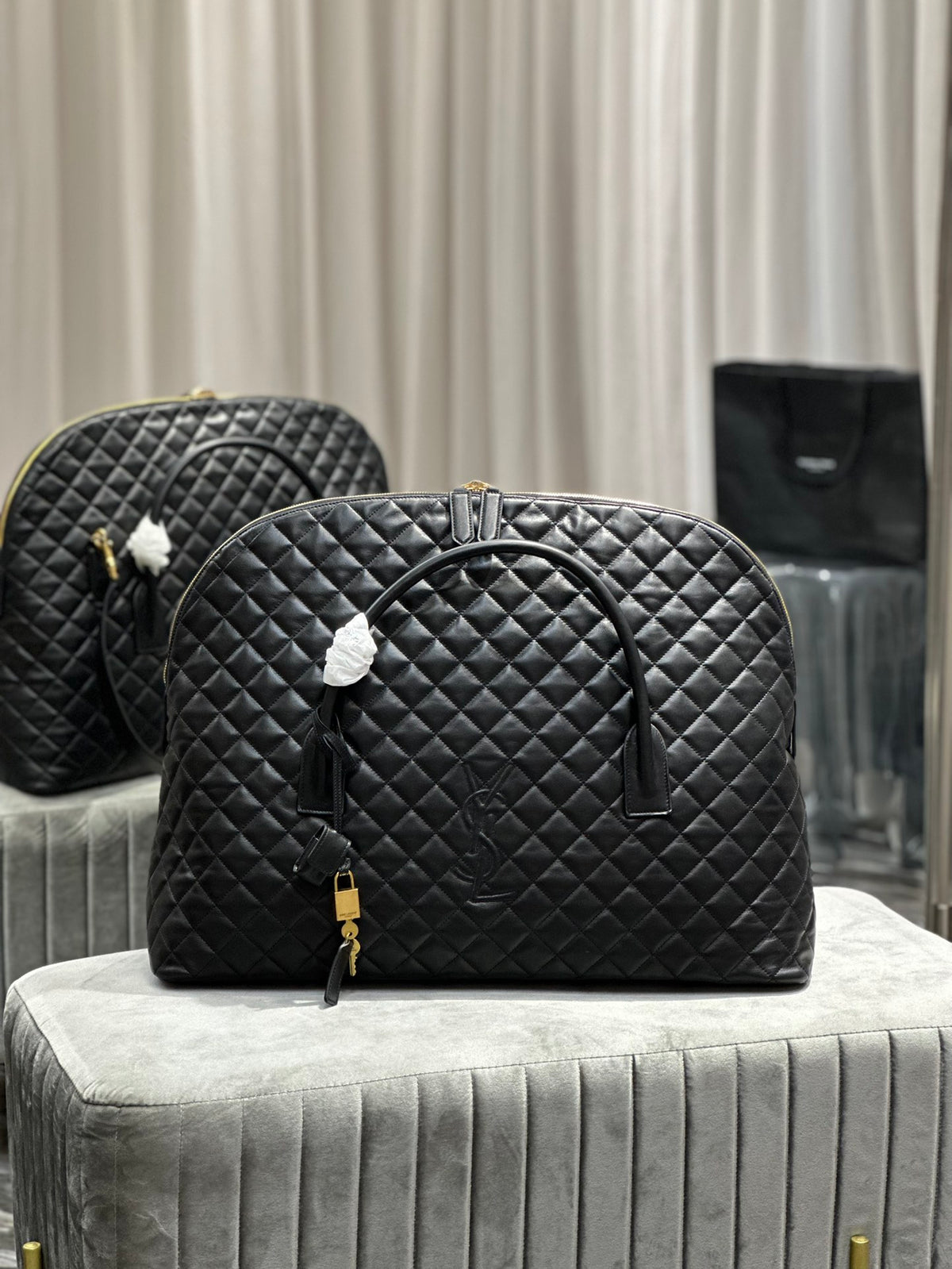 Saint Laurent Icare Maxi Shopping Bag - Black Quilted Lambskin