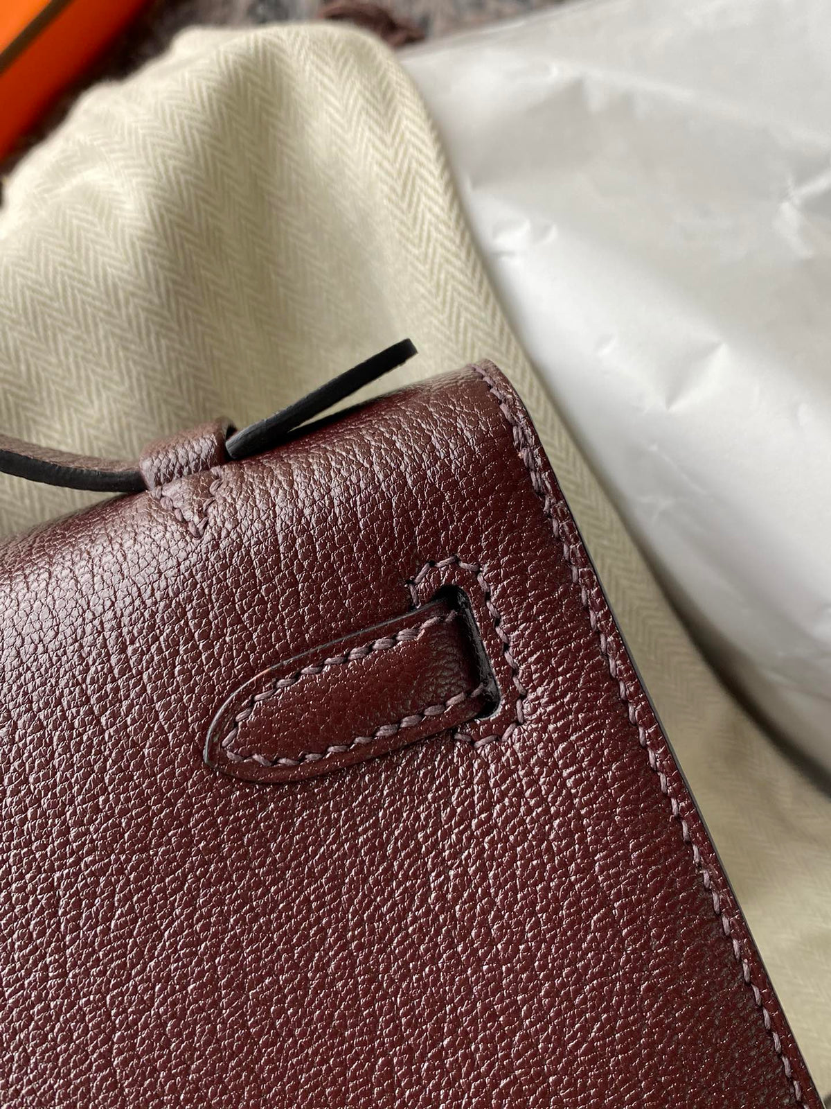 Hermès Kelly To Go Wallet - Burgundy Epsom Leather with Palladium Hardware
