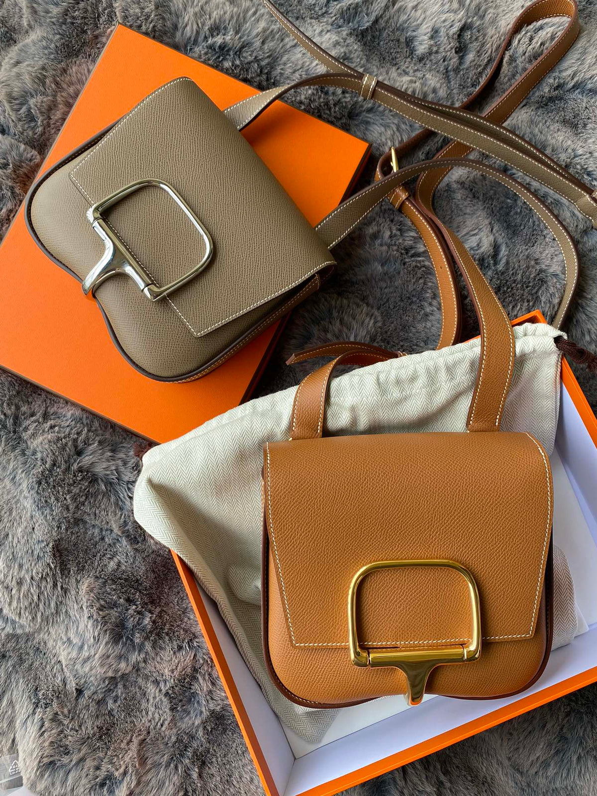 Hermès Della Cavalleria Mini Leather Crossbody Bag - Luxury Designer Handbag